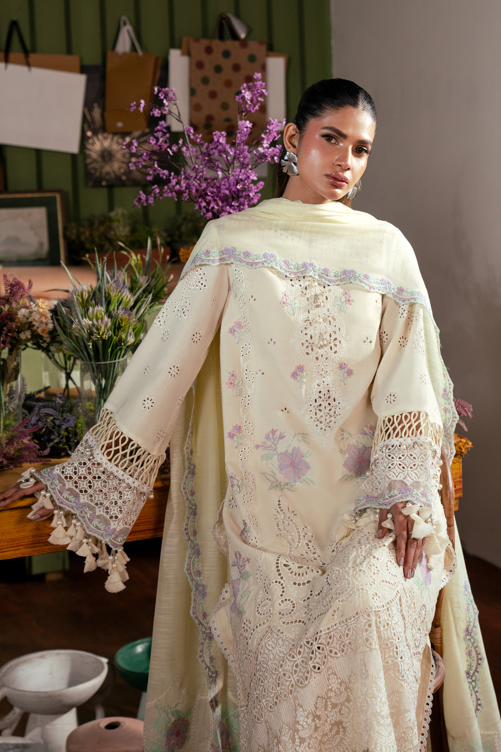 3 PIECE EMBROIDERED LAWN - SEREN (Luxury Lawn)