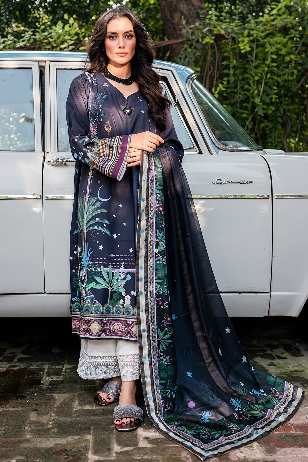 SAFIR Raw Silk Fabric With Embroidery Zoya Fatima SAFIR Raw Silk Fabric With Embroidery Zoya Fatima